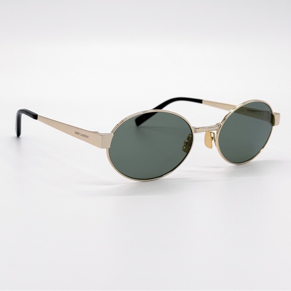 NEW SAINT LAURENT SL692 003 ROUND GREEN GOLD WOMEN SUNGLASSES SAINT LAURENT - Picture 5 of 14